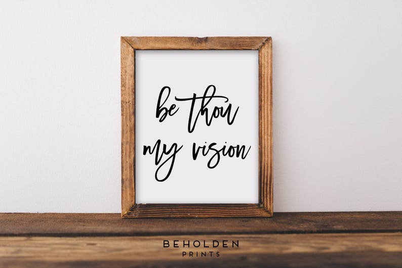 Scripture Wall Art Be Thou My Vision Hymn Art Hymn Print Etsy