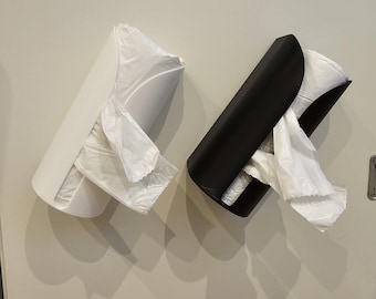Plastic Bag Holder | Adhesive Mounted Waste Bag Organizer | Kitchen Storage | 3D Printed Organizer