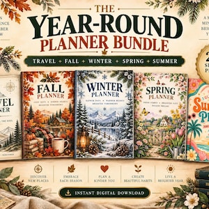 Planeringspaket året runt | Säsongsplaneringsset | Reseplanerare | Höst vinter vår sommarplanerare | Utskrivbar PDF