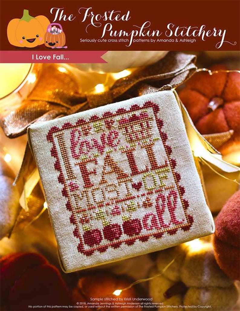 Fall Ish Pattern I Love Fall Downloadable PDF Cross Stitch Pattern - Etsy