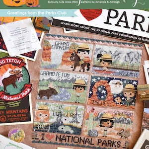 Grüße aus den Parks PDF zum Herunterladen Kreuzstichmuster