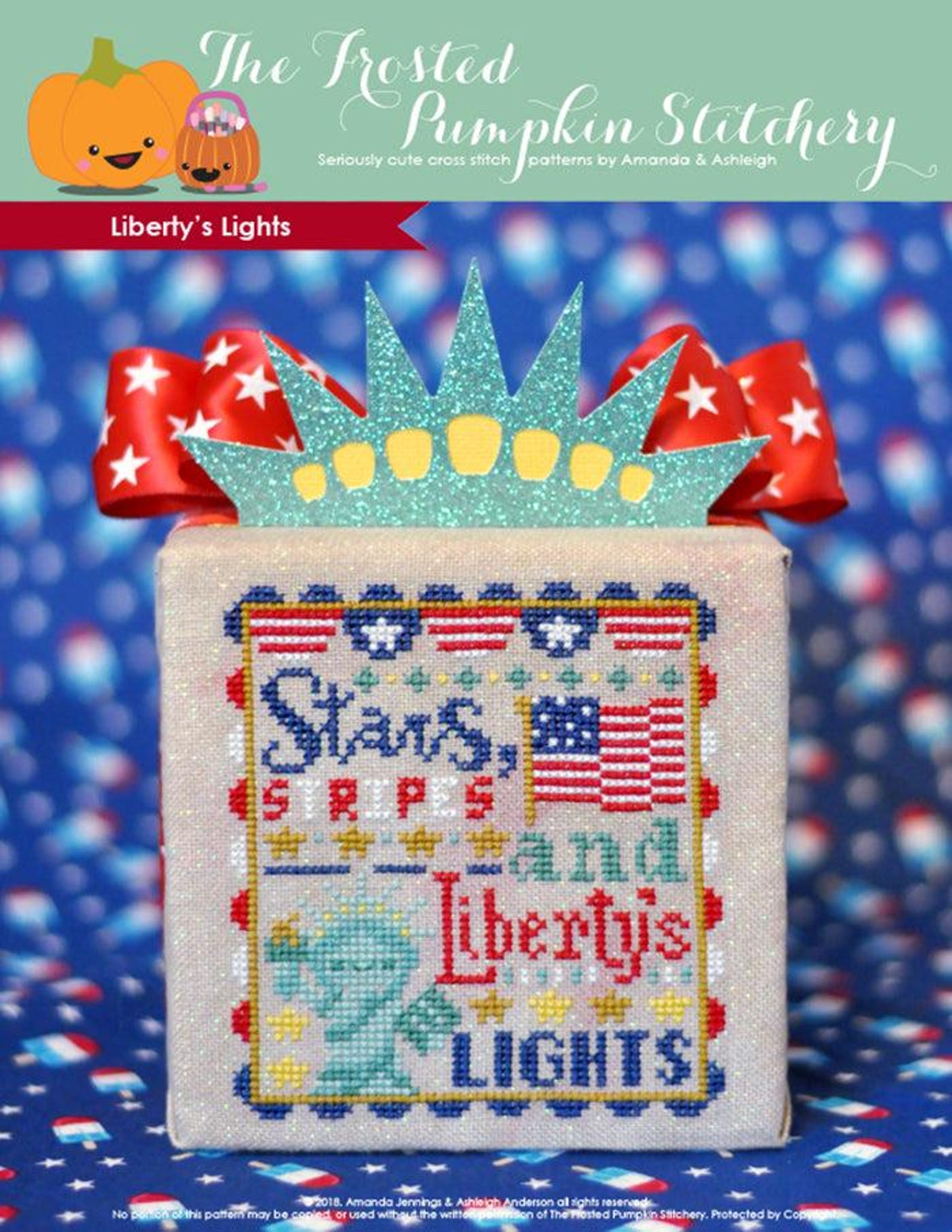Liberty's Lights Downloadable PDF Cross Stitch Pattern - Etsy