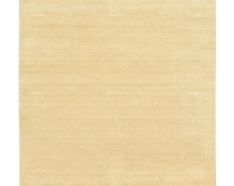 Botergeel vloerkleed handgeweven wollen vloerkleed, modern minimalistisch vloerkleed, effen vloerkleed op aangepast formaat, decor woonkamer slaapkamer