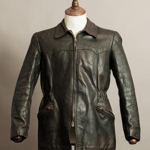 40s German Leather Jacket - Etsy