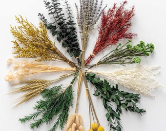 12 Kind Dried Flower Bouquet Set for DIY Wedding & Farmhouse Decor