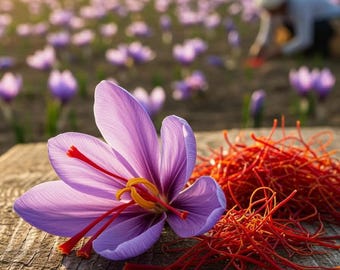 5 Saffron Crocus Bulbs Crocus Sativus Corms for Planting Gardens