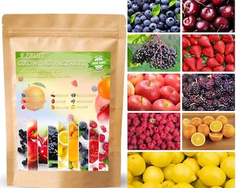 1200+ Mixed Fruit Seeds | 9 Heirloom Fruit Varieties Pack
