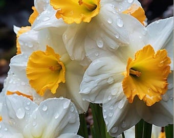 10 Large Flowering Daffodil Bulbs Mixed Perennial Spring Garden Flowers