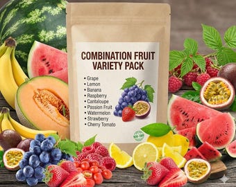 1300+ Heirloom Fruit Seeds Variety Pack Garden Starter Kit 8 Varieties
