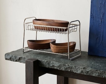 Handmade Walnut Valet Tray - Modular Wood Catchall - Modular Stackable Desk Organizer - Solid Walnut Entryway Tray