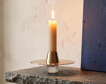 Hand-Forged Iron Taper Candle Holder | Minimalist Industrial Table Centerpiece