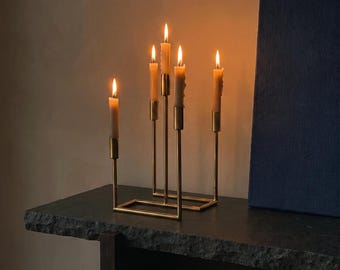 Metal Candle Holder | Metal Taper Stand | Industrial Centerpiece | Hand-Forged Metal Decor | Minimalist Metal Candle Base