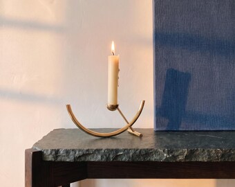 Metal Candle Holder | Metal Taper Stand | Industrial Centerpiece | Hand-Forged Metal Decor | Minimalist Metal Candle Base