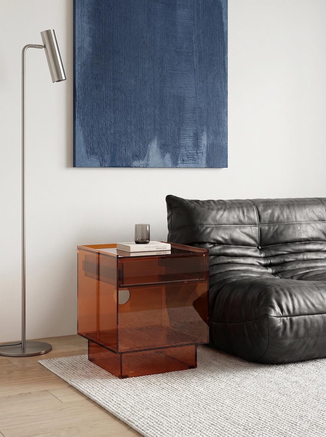 Clear Acrylic Coffee Table, Sleek Table for Small Spaces, Durable ...