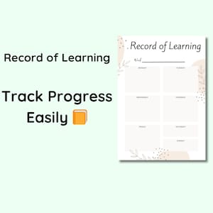 Homeschool Lerntagebuch zum Ausdrucken | Fortschritts-Tracker | Heimat-Lehrspruchbogen