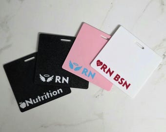 Custom Badge Buddy | 3D Printed Hospital ID Holder | Enter your title and choose an icon on this Badge Buddy