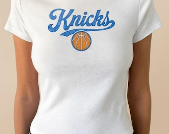 Knicks Crop Top Y2K, Retro Basketball Graphic Tank, Sporty Streetwear Top for Women
