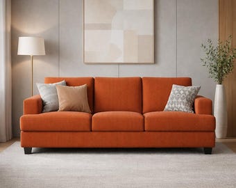 89 Inch Deep Seat Sofa, 3 Seater Living Room Couch, Modern Easy Assembly