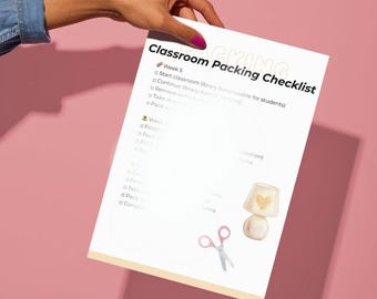 Teacher Checklist Bundle | Classroom Pack Up, Setup Organizer (PDF Download)