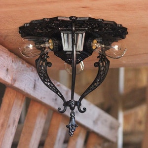 FREE SHIPPING, Antique Ceiling Light, Flush Mount Vintage Ceiling Light, Lighting, Antique Light Fixture, Antique Lighting, Vintage Lighting