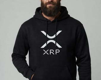 Witte XRP-hoody met logo | Ripple-trui met cryptocurrency