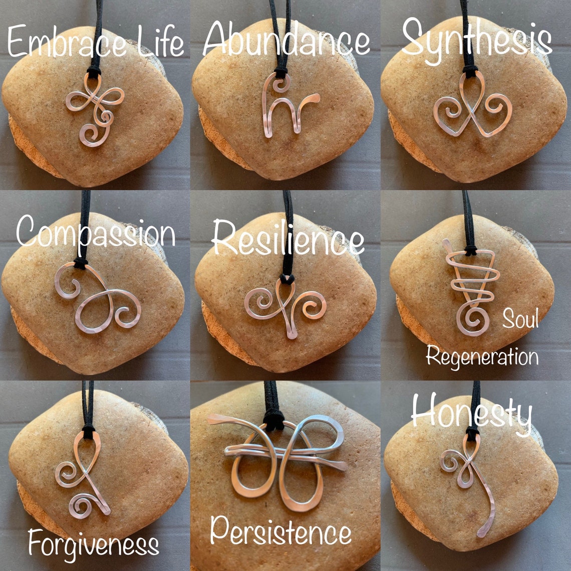 Handcrafted pendant embrace life abundance synthesis image 0