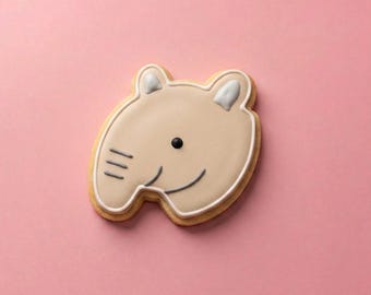 Cute Anteater Cookie Cutter | Kawaii Jungle Safari Animal Face Stamp | Wild One Birthday Party | 3 or 4 Inch