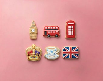 London Cookie Cutter Set | 6 Piece British Stamp Collection | 3 & 4 Inch