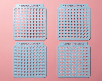 Royal Icing Sprinkle Stencils | Stars, Hearts, Circles, Squares Cookie Decorating Templates