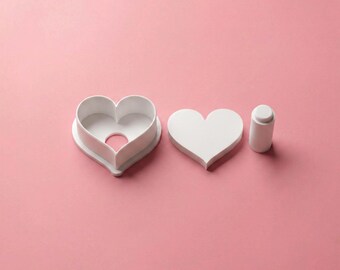 Heart Cake Pop Mold 2 Inch Valentine Dough Press Shaper Plunger