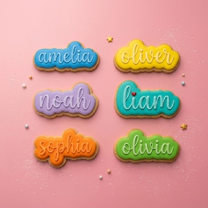 Custom Name Cutter | 3" 4" Personalized Frame Script Stamp Set