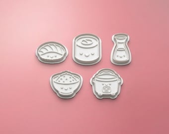 Sushi Cookie Cutter Set - Japanese Food Stamps for Anime Birthday and Bento Parties