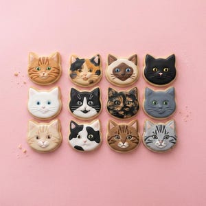 Cat Face Cookie Cutter | 2" 3" 4" Outline Only 3D Printed Baker Tool