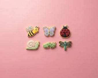 Spring Critter Cookie Cutter Set | 6 Piece Garden Insect Collection | 3 & 4 Inch