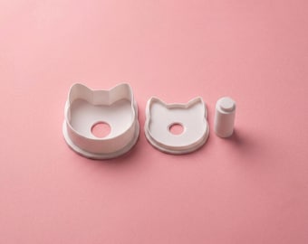 Cat Face Cake Pop Mold 2 Inch Kitten Dough Press Shaper
