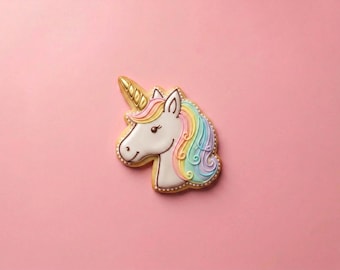 Cute Magical Unicorn Cookie Cutter | Kawaii Unicorn Head Stamp | 3 or 4 Inch