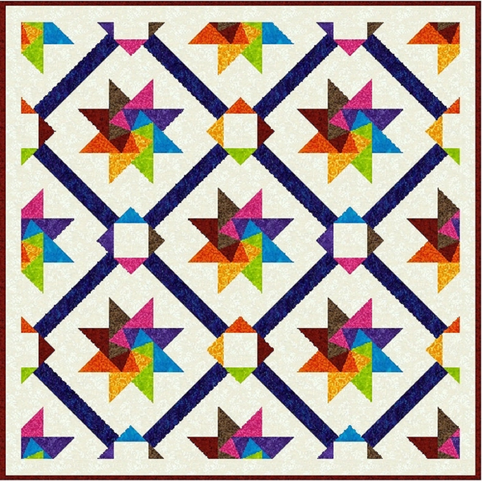 SPINNING STARS Quiltaddicts Patchwork Quilt Pattern Etsy
