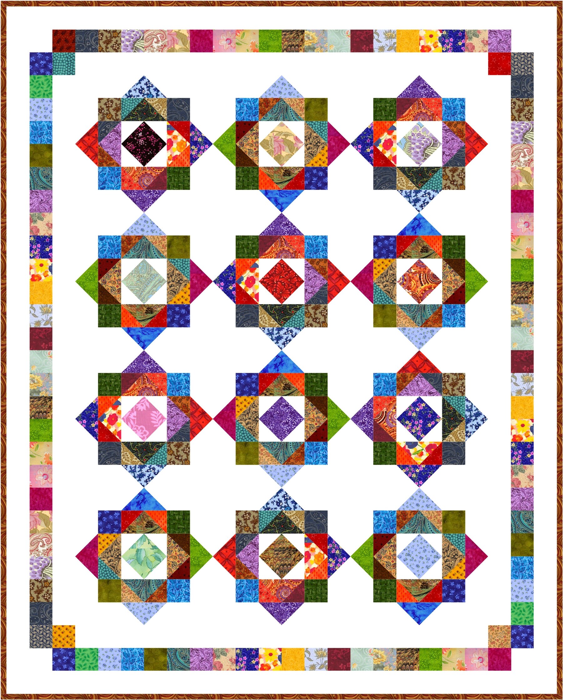 HODGE PODGE QuiltAddicts Patchwork Quilt Pattern Etsy.de