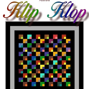KLIP KLOP -  Quilt-Addicts Patchwork Quilt  PDF Pattern (sent electronically)