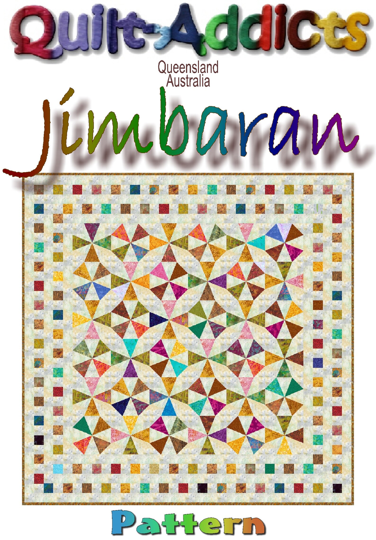 JIMBARAN Quiltaddicts Patchwork Quilt PDF Pattern sent Etsy