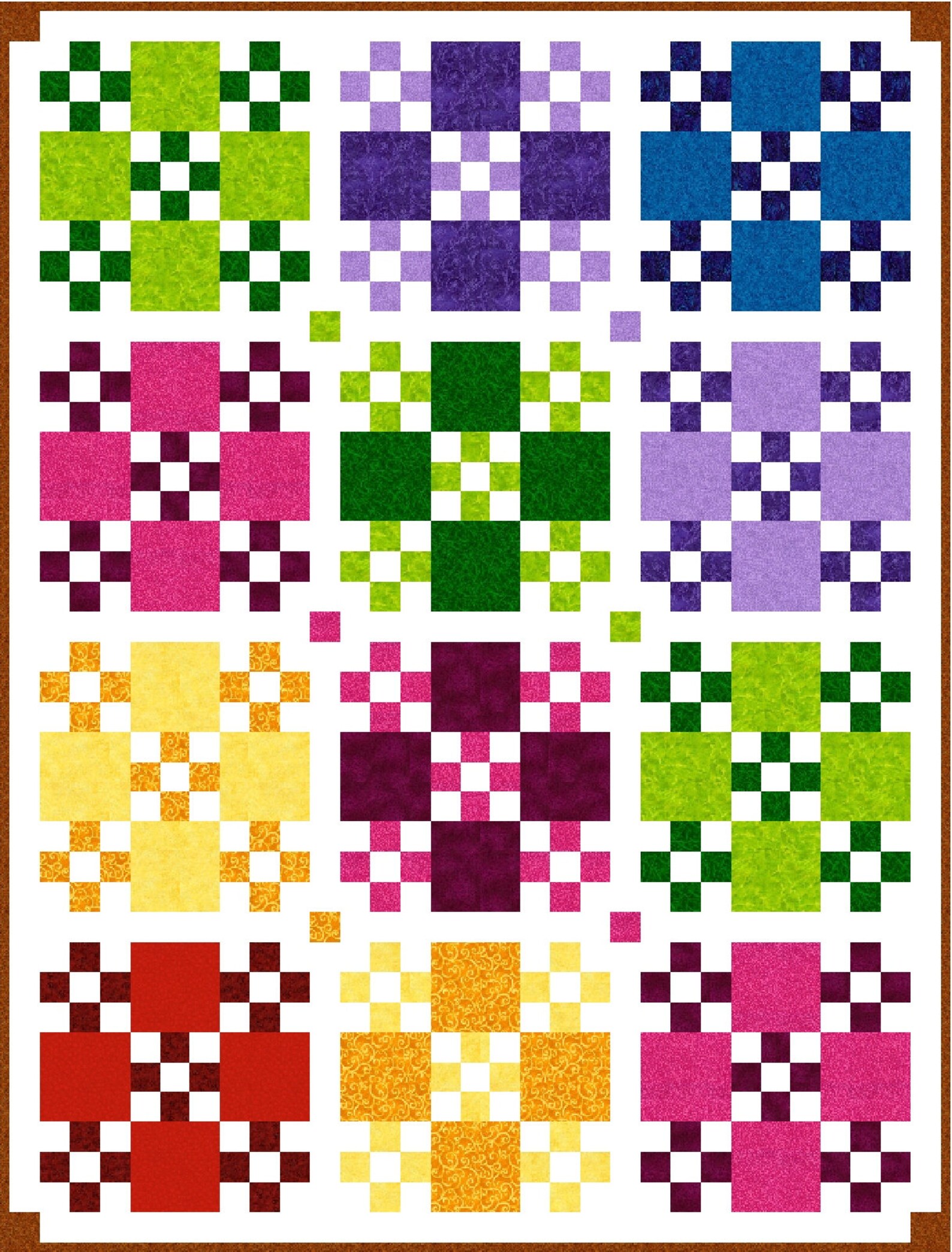 CHINESE CHECKERS Quiltaddicts Patchwork Quilt Pattern Etsy