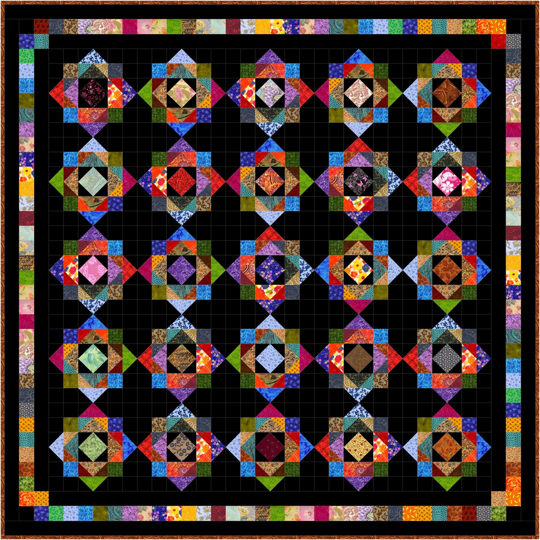 HODGE PODGE QuiltAddicts Patchwork Quilt Pattern Etsy.de