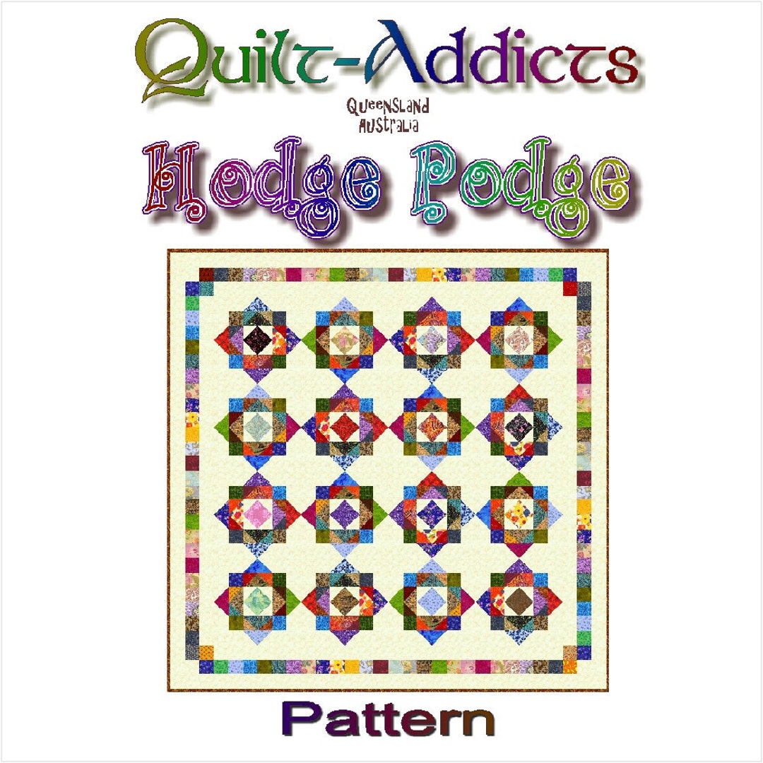 HODGE PODGE QuiltAddicts Patchwork Quilt Pattern Etsy.de