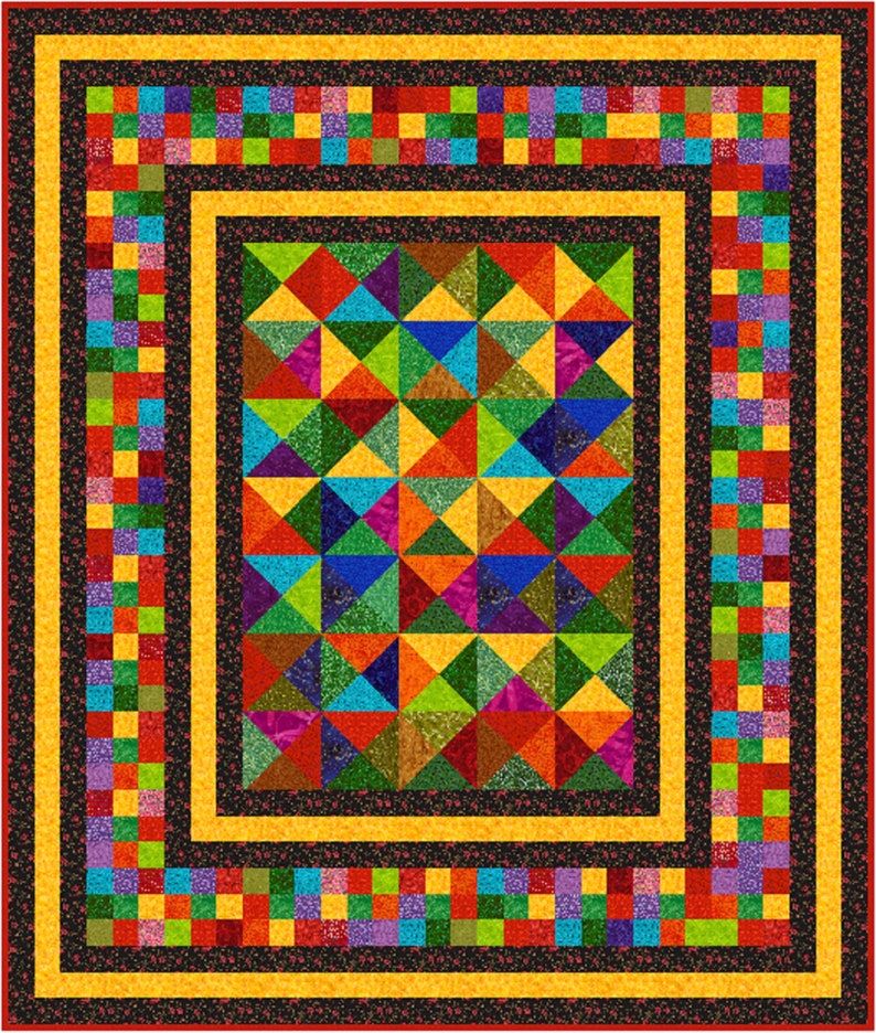 Jelly Beans QuiltAddicts Patchwork Quilt Pattern Etsy