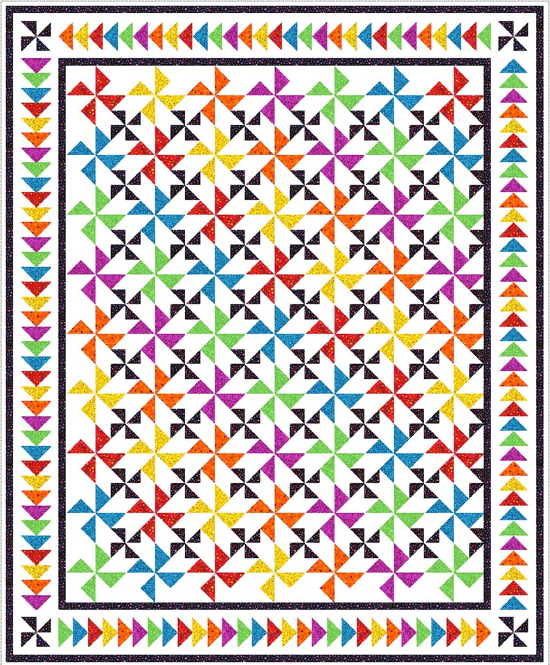 CONFETTI Quiltaddicts Patchwork Quilt Pattern Etsy