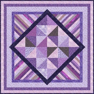 ULTRA VIOLET, ENCHaNTMENT, Desert Sands, My Blue Heaven,Green Fields- Quilt-Addicts Patchwork Quilt  PDF Pattern (sent electronically)