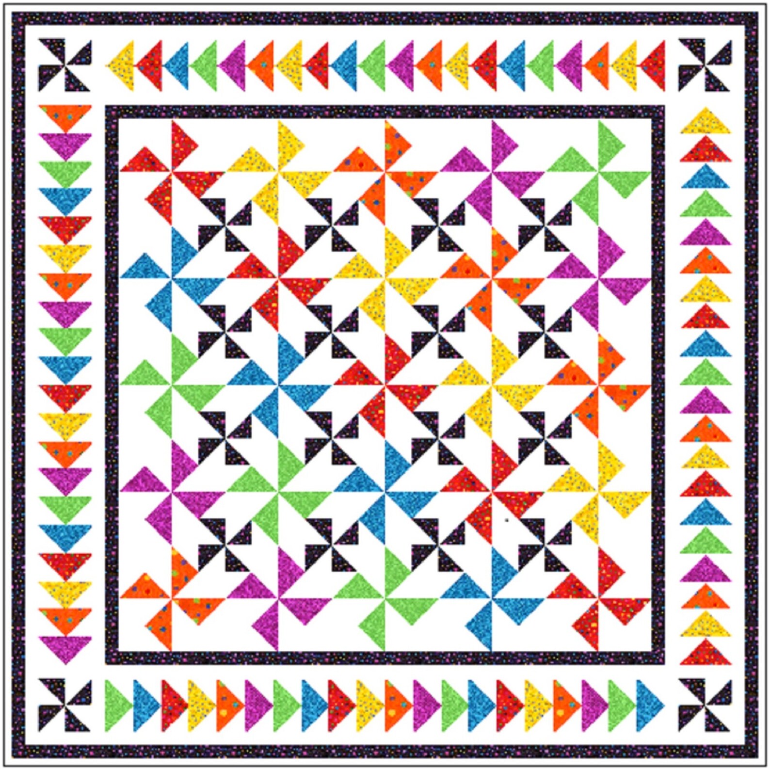 CONFETTI Quiltaddicts Patchwork Quilt Pattern Etsy