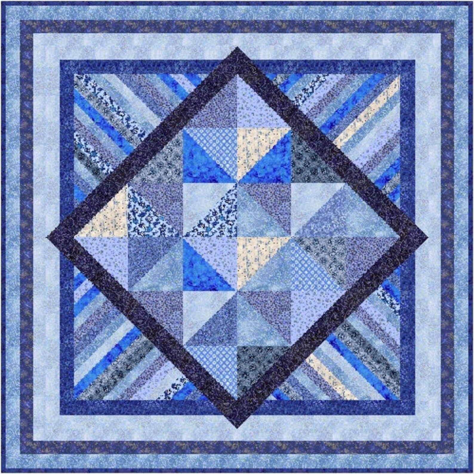 MY BLUE HEAVEN Quiltaddicts Patchwork Quilt Pattern Etsy