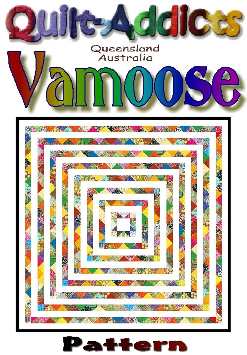 VAMOOSE Quiltaddicts Patchwork Quilt Pattern Etsy Australia