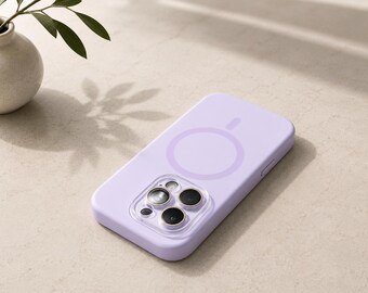 Minimalist Silicone MagSafe iPhone Case, Soft Touch Shockproof Cover for iPhone 17 16 15 14 13 12 Pro Max